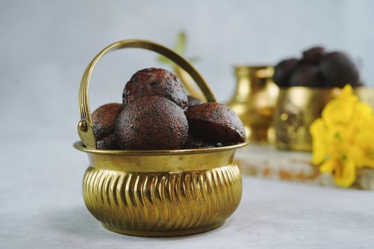 Neyyappam/ Unniyappam Or Vishu Appam- Kerala festival sweet with rice flour,selective focus
