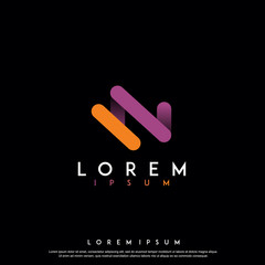 modern abstract technology logo. simple, gradient icon, template design