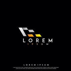 modern abstract technology logo. simple, gradient icon, template design