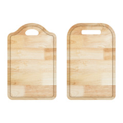 Chopping kitchen boards isolated on white background