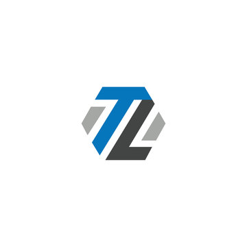 Initial letter lt or tl logo design template