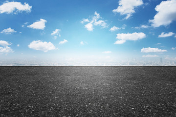 Asphalt road and sky cloud. An image of a milestone roadmap is a representation of success in the future goal