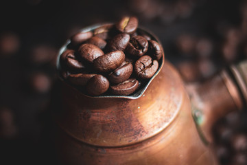 coffee beans in a cup