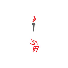 Torch  Logo Template vector symbol