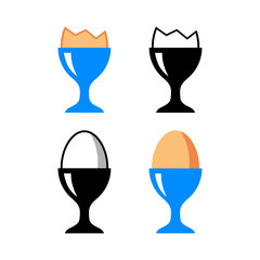 Egg vector icon on white background