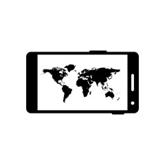 Smartphone vector icon on white background