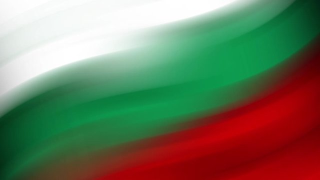 Abstract waving flag of Bulgaria: seamless loop animation