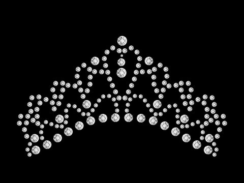 diamond tiara on black background clip art preview