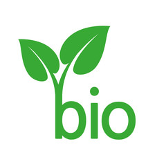 Eco Natural Bio Organic Products Sign Vector Illustration