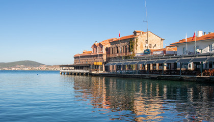 Ayvalik, Turkey - a splendid village on the Aegean coast of Turkey, Ayvalik is presents a wonderful display of typical ottoman houses, with their red roofs