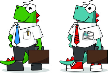 Mr. Dinosaur - Vector Illustration