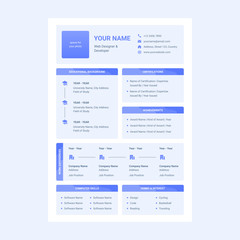 cv resume design template vector