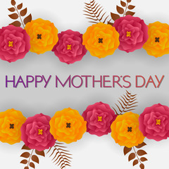 easy to edit vector illustration of floral greetings card design for Happy Mother's Day celebration