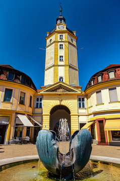 Herrieder Tor von Ansbach in Mittelfranken, Bayern, Deutschland