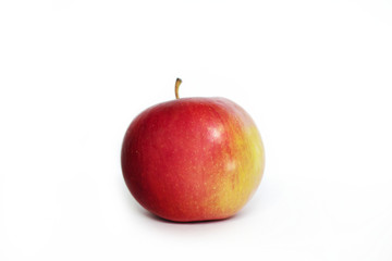 red apple on white background