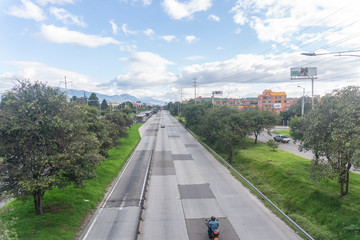 the road in the city