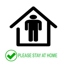 Keep distance sign. Coronovirus epidemic protective equipment. Preventive measures. Steps to protect yourself. Please Stay at home. Stay-At-Home poster design. Coronavirus, COVID-19 self quarantine.