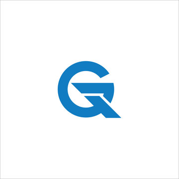 Initial letter qg logo or gq logo vector design template
