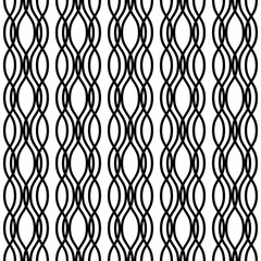 Vector seamless pattern. Black vertical wavy lines intertwined on a White background. Illustration great for holiday background, greeting card design, textiles, packaging, wallpaper, print, etc.
