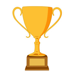 Isolated Gold Trophy Cup Illustration