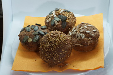 chocolate muffin with nuts