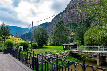 Landmark of Canillo village in Andorra.