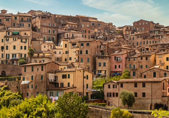 Fototapeta premium Hillside Cityscape, Siena, Italy