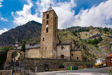Fototapeta na wymiar Landmark of Canillo village in Andorra.