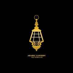 Arabic lantern flat icons set. Ramadan lantern sign for mobile application. Muslim decoration symbol. Eastern traditional culture vector illustration isolated on Black background.
