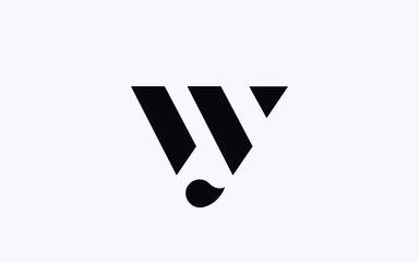 wy or yw and w or y lowercase Letter Initial Logo Design, Vector Template