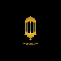 Arabic lantern flat icons set. Ramadan lantern sign for mobile application. Muslim decoration symbol. Eastern traditional culture vector illustration isolated on Black background.