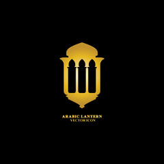 Arabic lantern flat icons set. Ramadan lantern sign for mobile application. Muslim decoration symbol. Eastern traditional culture vector illustration isolated on Black background.