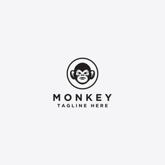 Monkey Logo Icon Design Template Illustration Vector