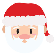 Vectore cartoon cute Santa claus isolated
