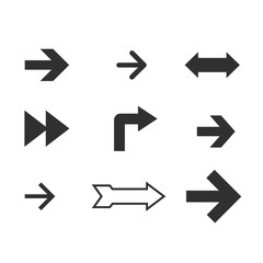 Arrows big set icons vector collection. Modern simple arrows. Vector illustration