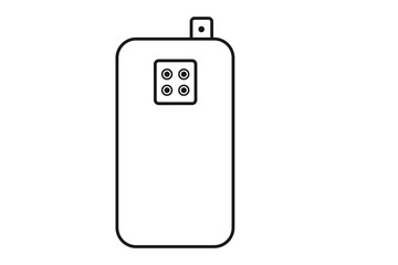 Quad Smartphone camera backside icon vector