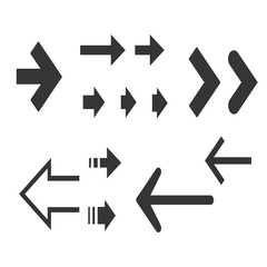 Arrows big set icons vector collection. Modern simple arrows. Vector illustration