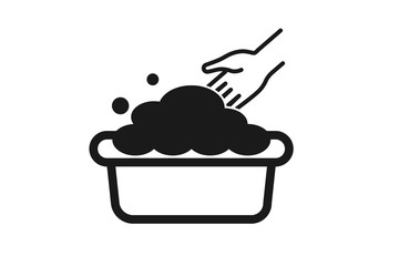 Soup foam icon vector on white background