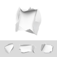 Realistic hole in paper. Vector illustration element ready for your design.	EPS10.	