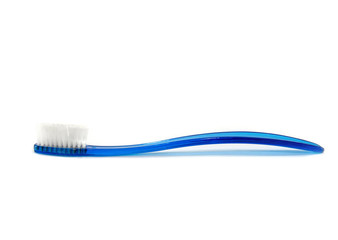 blue toothbrush isolated on a white background.