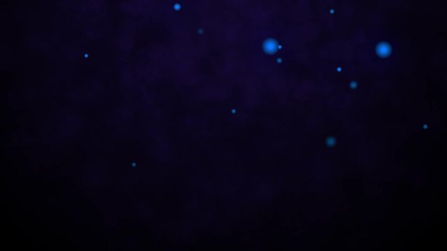 Abstract blue colored bouncing particle background in full Hd resolution.