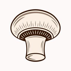 Mushroom vector isolated drawing illustration