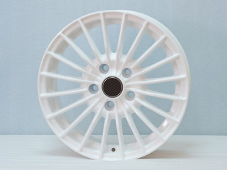 Car aluminum disk on a light background.