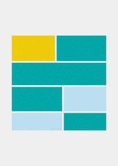 Fototapeta premium Mondrian style art colorful logo design illustration