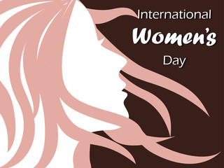 easy to edit vector illustration of beautiful woman for Happy International Women's Day greetings Background