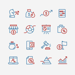 Business and finance web icon set
