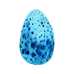 blue spotted watercolor egg