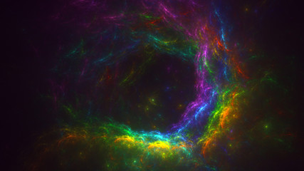 3D rendering abstract fractal light background