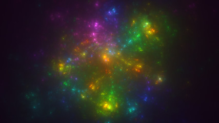 3D rendering abstract fractal light background