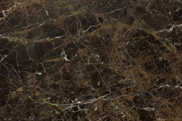 Naklejka na ściany i meble Background with a texture of natural dark brown marble called Emperador Dark